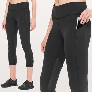 Lululemon Pace Rival Crop Black Luxtreme Size 4